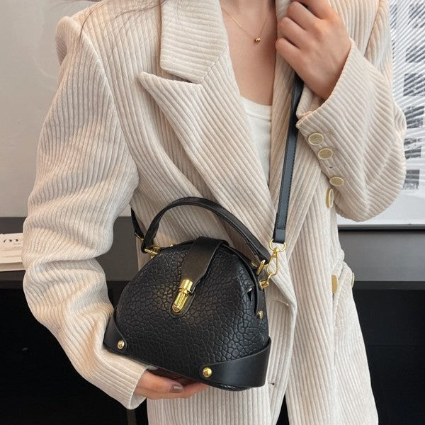 Fiorelle Women's Pebbled Leather Mini Tote Bag - Versatile Crossbody & Shoulder Bag | Minimalist Luxury Design