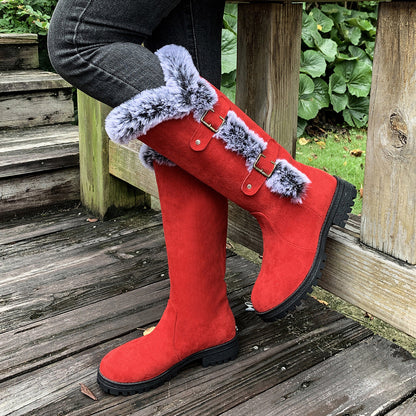 Fiorelle Women's WinterHug Mid-Boots - Plush Lined Suede Snow Boots (US 5-10.5)