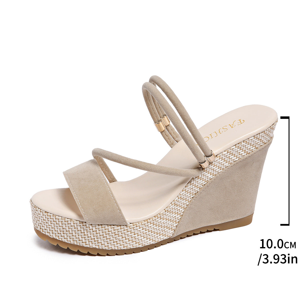 Fiorelle Women’s VelvetAir Ankle-Strap Platform Wedge Sandals – Breathable Suede Elegant Shoes (US 5–10.5)