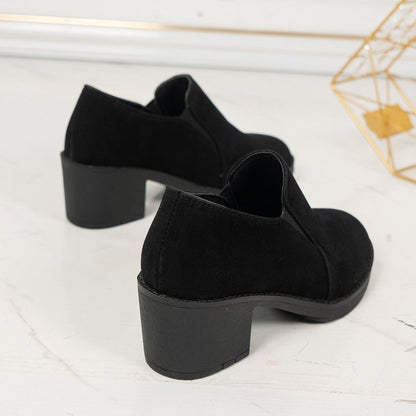 Fiorelle Women's London Slip-On Loafer - Mid Heel Professional Deep Vamp Flat (US 4-10.5)