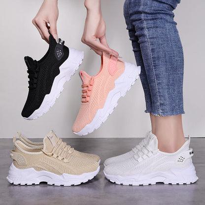 Fiorelle Women’s AirWeave Sneakers – Breathable Mesh Lightweight Flat Shoes (US 5–10.5)