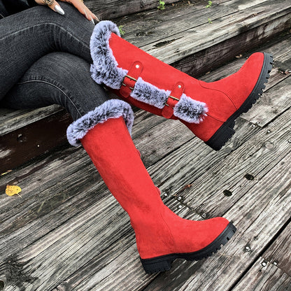 Fiorelle Women's WinterHug Mid-Boots - Plush Lined Suede Snow Boots (US 5-10.5)