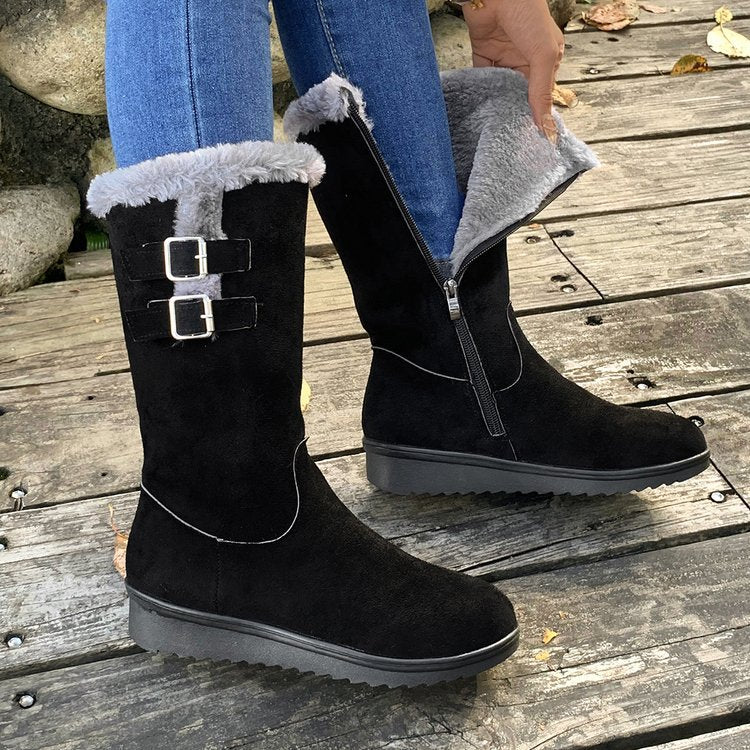 Fiorelle Women's FrostPuff Mid-Boots – Plush Lined, Slip-Resistant Winter Boots (US 4-10.5)