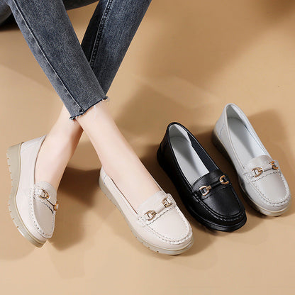 Fiorelle Women's CloudStep Split Leather Driving Moccasins - Slip-On Cushioned Flats for Commuting & Leisure