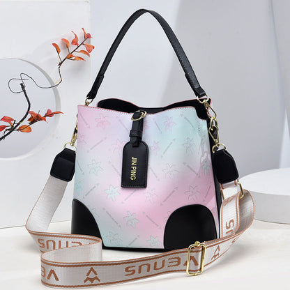Fiorelle Women's Iridescent Prism Multi-Way Bucket Bag – Color-Shifting Rainbow Shoulder Crossbody Handbag