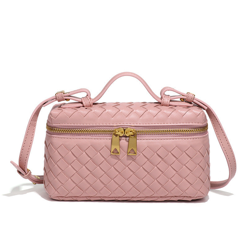Fiorelle Women's Atelier Cube Carrier Bias-Weave Top Handle Bag with Convertible Strap