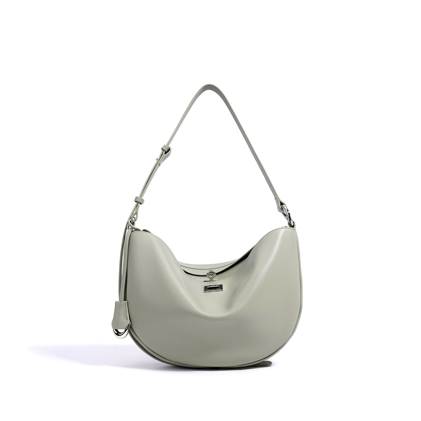 Fiorelle Women's Hush Rider Bucket — Genuine Leather Saddle Bag with Signature Lock Fastening & Convertible Shoulder Strap