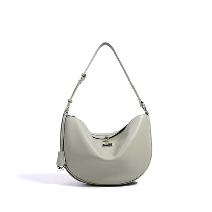 Fiorelle Women's Hush Rider Bucket — Genuine Leather Saddle Bag with Signature Lock Fastening & Convertible Shoulder Strap