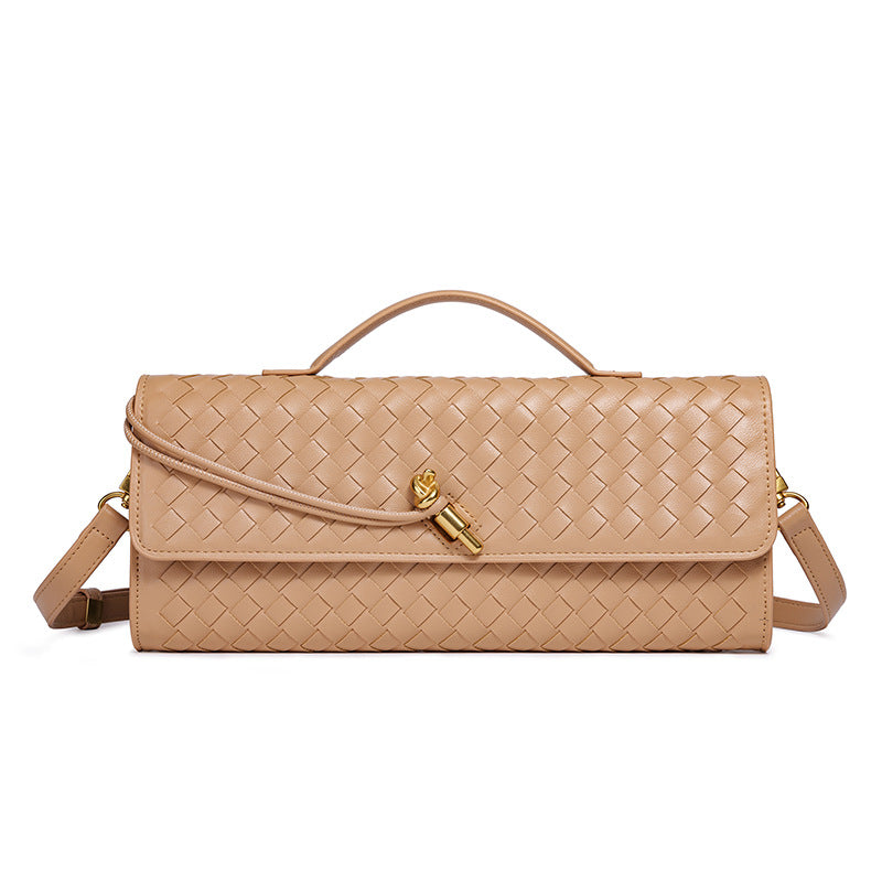 Fiorelle Women's Celestial Baguette Clutch - Kiss-Lock Woven Minaudière with Chain Strap