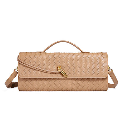 Fiorelle Women's Celestial Baguette Clutch - Kiss-Lock Woven Minaudière with Chain Strap