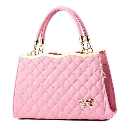 Fiorelle Women's Quilted Bow-Accent Structured Tote Bag – Oversized Shoulder & Crossbody Handbag for Women, Timeless Elegance