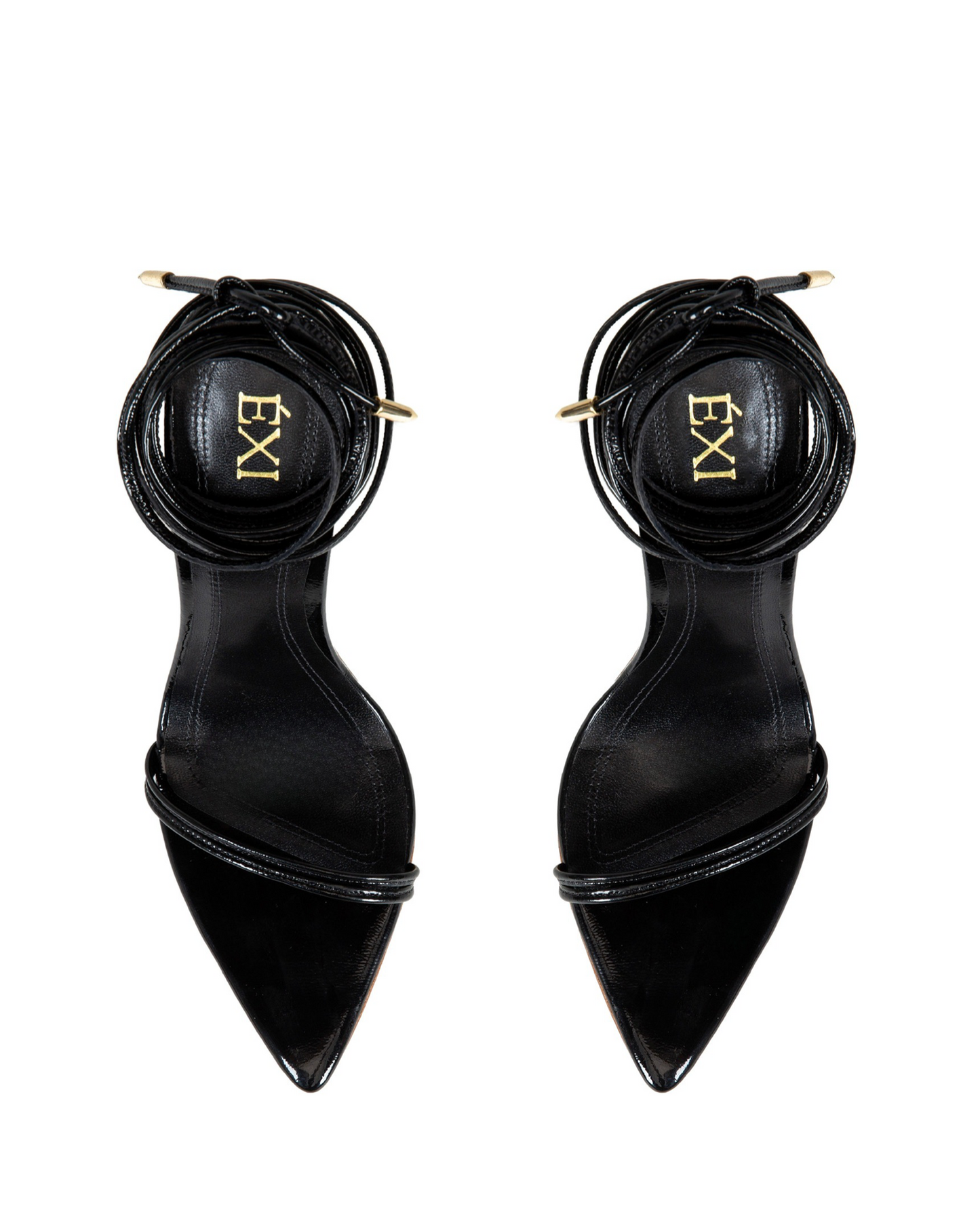 IVY LACEUP PATENT BLACK