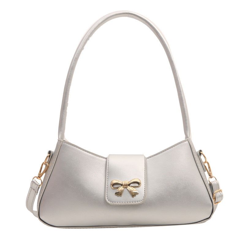 Fiorelle Women's Luna Cinema Baguette - Sculpted Bow Underarm Sling | Petite & Poetic