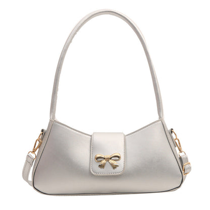 Fiorelle Women's Luna Cinema Baguette - Sculpted Bow Underarm Sling | Petite & Poetic