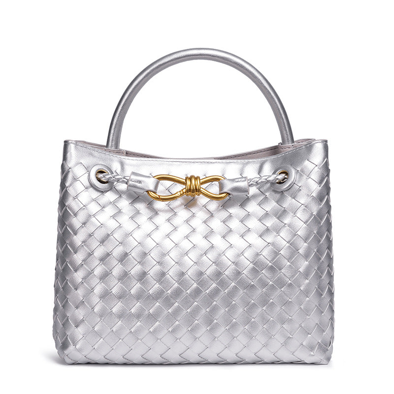 Fiorelle Women's Artisan Weave Tote - Expandable Crossbody with Butterfly Motif & Structured Silhouette