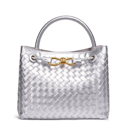 Fiorelle Women's Artisan Weave Tote - Expandable Crossbody with Butterfly Motif & Structured Silhouette