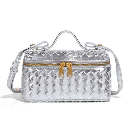 Fiorelle Women's Atelier Cube Carrier Bias-Weave Top Handle Bag with Convertible Strap