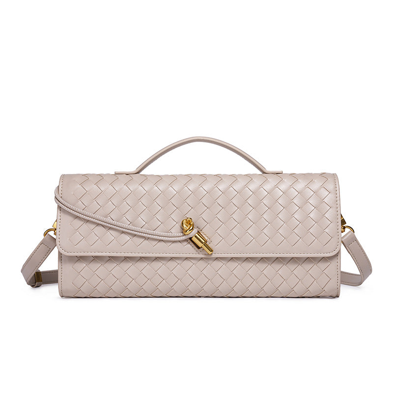 Fiorelle Women's Celestial Baguette Clutch - Kiss-Lock Woven Minaudière with Chain Strap