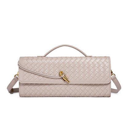 Fiorelle Women's Celestial Baguette Clutch - Kiss-Lock Woven Minaudière with Chain Strap