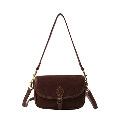 Fiorelle Women's Saddle Luxe Sling Bag - Matte Vintage Crossbody with Signature Buckle & Adjustable Wear
