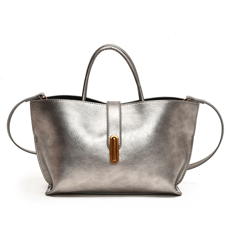 Fiorelle Women's Polished Commuter Tote -  Textured Leather Convertible Work Bag | Spacious Crossbody to Handheld Carryall for Professionals