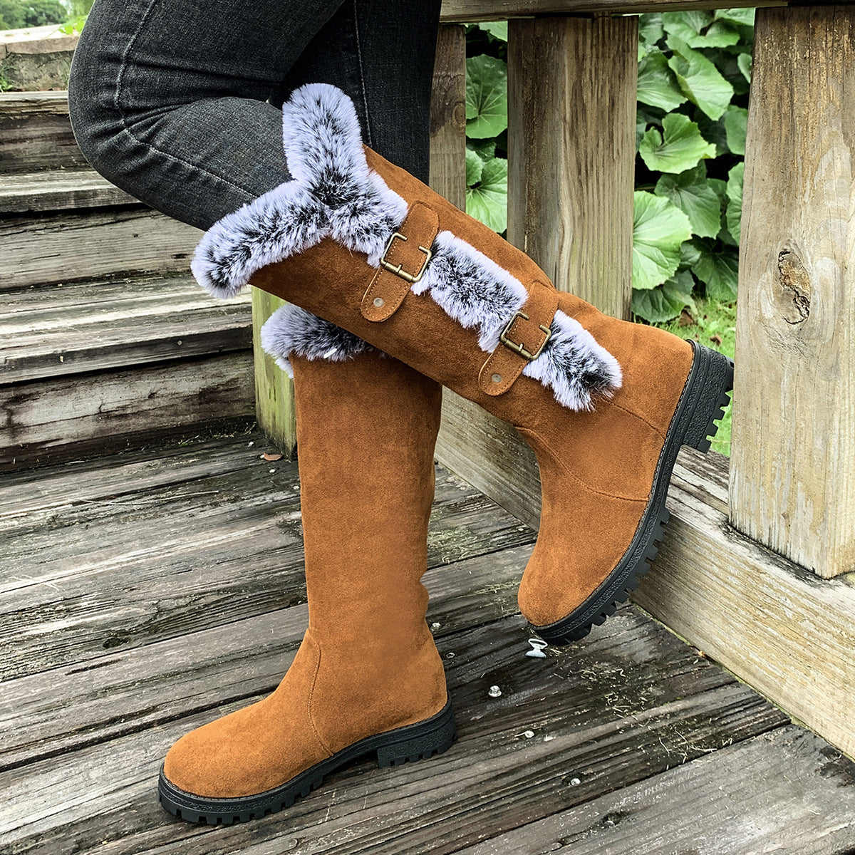 Fiorelle Women's WinterHug Mid-Boots - Plush Lined Suede Snow Boots (US 5-10.5)