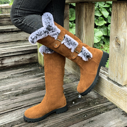 Fiorelle Women's WinterHug Mid-Boots - Plush Lined Suede Snow Boots (US 5-10.5)