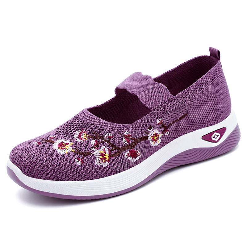 Fiorelle Women's Lyric Canvas Slip-On Ballet Flats – Soft Cushioned Lightweight Casual Walking Shoes (US 5–10.5)