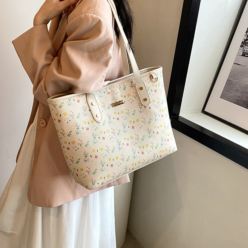 Fiorelle Women‘s Large Capacity Floral Tote Bag | Fashionable & Versatile Daily Commuter Shoulder Bag
