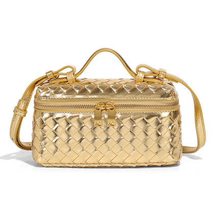 Fiorelle Women's Atelier Cube Carrier Bias-Weave Top Handle Bag with Convertible Strap