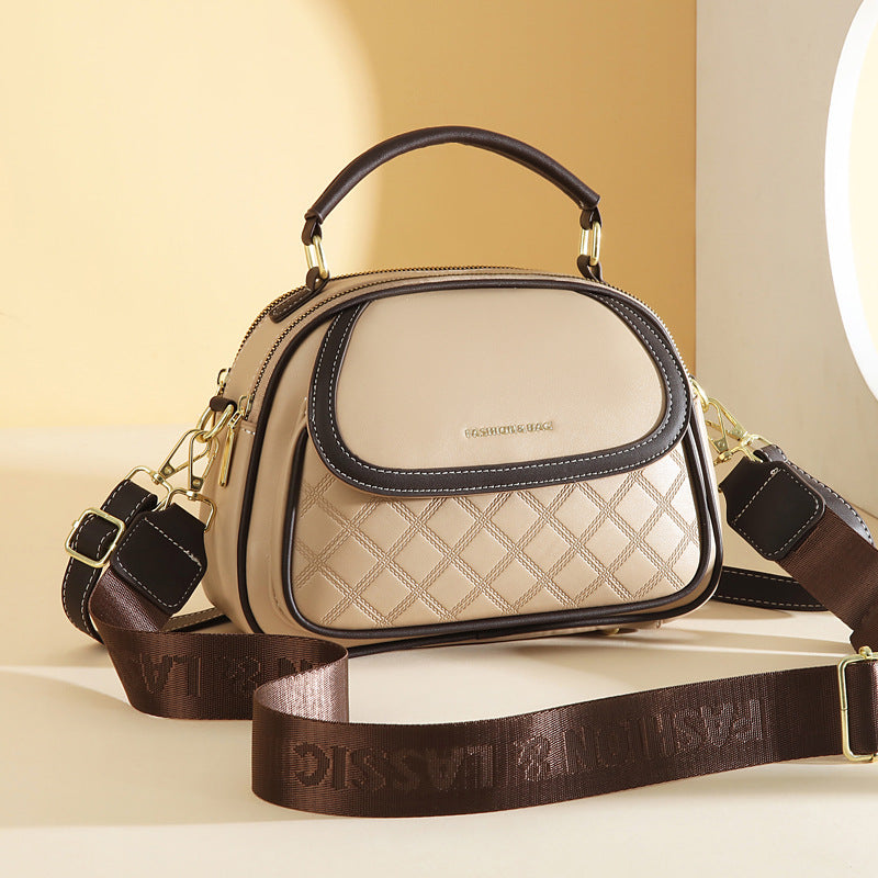 Fiorelle Women's Quilted Round Bag – Crossbody & Shoulder Mini Purse for Women
