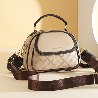 Fiorelle Women's Quilted Round Bag – Crossbody & Shoulder Mini Purse for Women