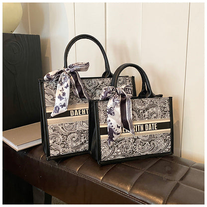 Fiorelle Women's Embroidered Commuter Tote Bag – Versatile Premium Shoulder Bag for Daily Errands, Shopping & Stylish Outings