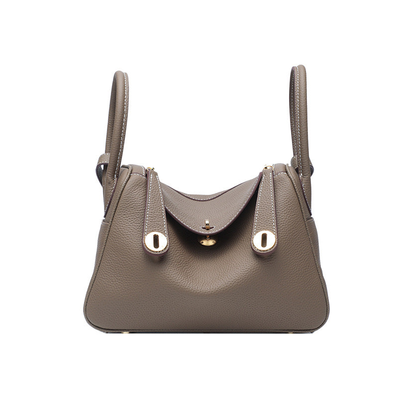 Fiorelle Women's Orsay Pebbled Bucket — Artisan-Stitched Top-Grain Leather Tote with Convertible Carry & Structured Silhouette