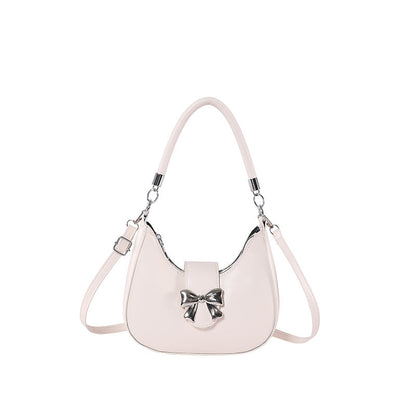 Fiorelle Women’s Bow-Adorned Chain Shoulder Bag - Crossbody Purse with Detachable Strap
