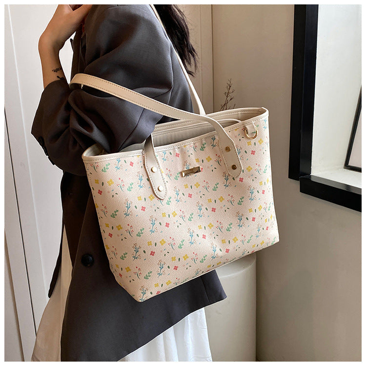 Fiorelle Women‘s Large Capacity Floral Tote Bag | Fashionable & Versatile Daily Commuter Shoulder Bag