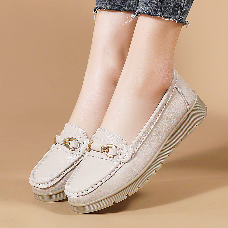 Fiorelle Women's CloudStep Split Leather Driving Moccasins - Slip-On Cushioned Flats for Commuting & Leisure