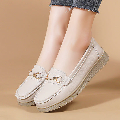 Fiorelle Women's CloudStep Split Leather Driving Moccasins - Slip-On Cushioned Flats for Commuting & Leisure