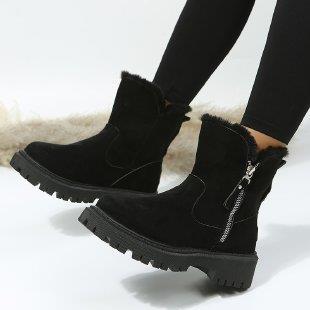 Fiorelle Women's Snowdrop Boots - Plush Lined Side Zip Ankle Boots (US 4-10.5)