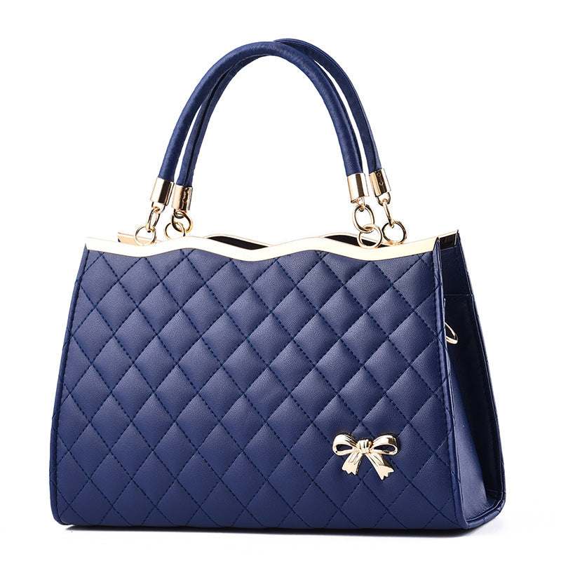 Fiorelle Women's Quilted Bow-Accent Structured Tote Bag – Oversized Shoulder & Crossbody Handbag for Women, Timeless Elegance
