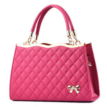 Fiorelle Women's Quilted Bow-Accent Structured Tote Bag – Oversized Shoulder & Crossbody Handbag for Women, Timeless Elegance