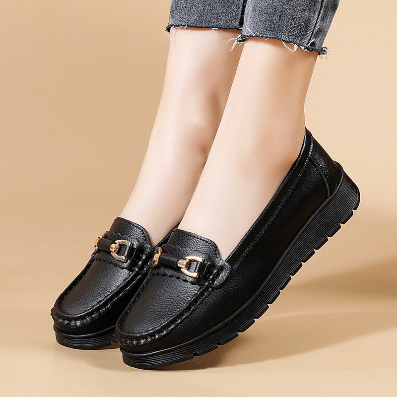 Fiorelle Women's CloudStep Split Leather Driving Moccasins - Slip-On Cushioned Flats for Commuting & Leisure