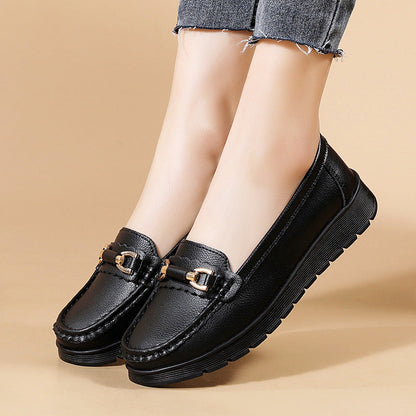 Fiorelle Women's CloudStep Split Leather Driving Moccasins - Slip-On Cushioned Flats for Commuting & Leisure