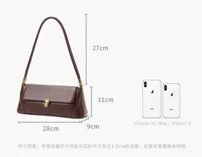 Fiorelle Women's Parisian Baguette Satchel – Vintage Underarm Bag with Convertible Strap & Timeless Textured Leather