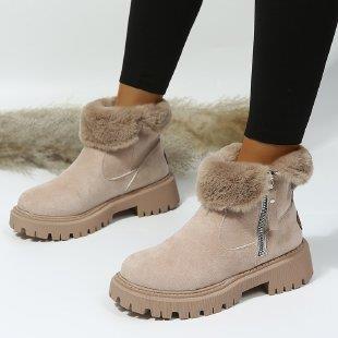 Fiorelle Women's Snowdrop Boots - Plush Lined Side Zip Ankle Boots (US 4-10.5)