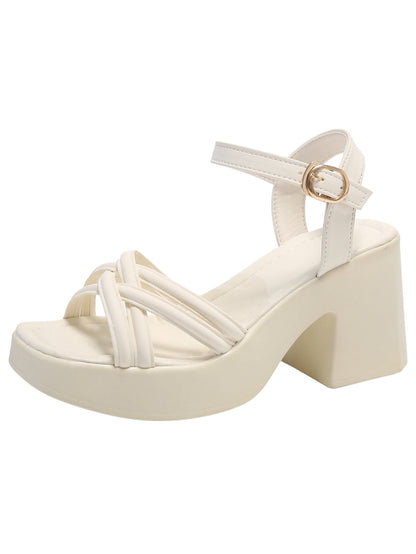 Fiorelle Women's Ethereal Fairy Core Platform Sandals – Cushioned CloudFoam Single-Strap Height-Boosting Luxury Summer Shoes