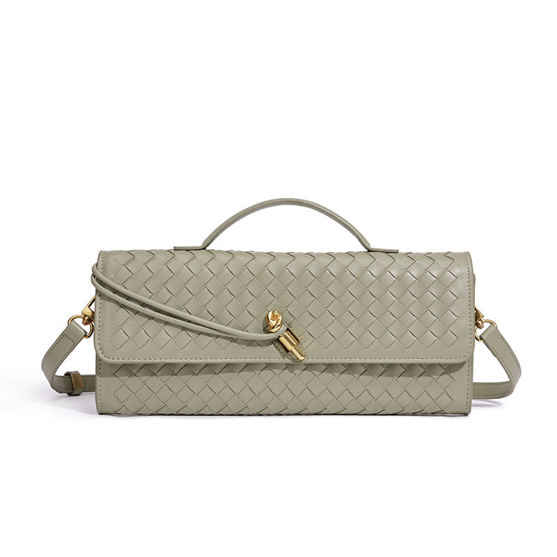 Fiorelle Women's Celestial Baguette Clutch - Kiss-Lock Woven Minaudière with Chain Strap