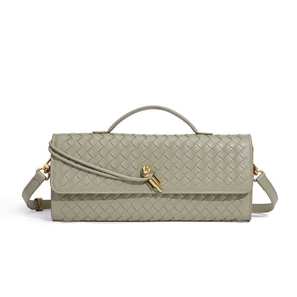 Fiorelle Women's Celestial Baguette Clutch - Kiss-Lock Woven Minaudière with Chain Strap