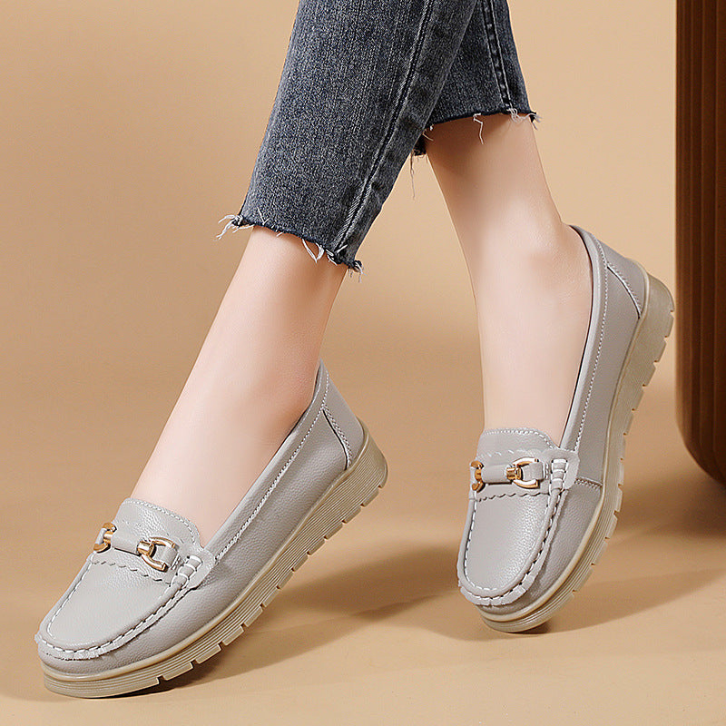 Fiorelle Women's CloudStep Split Leather Driving Moccasins - Slip-On Cushioned Flats for Commuting & Leisure