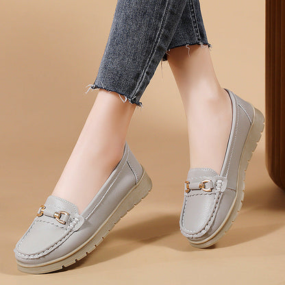 Fiorelle Women's CloudStep Split Leather Driving Moccasins - Slip-On Cushioned Flats for Commuting & Leisure
